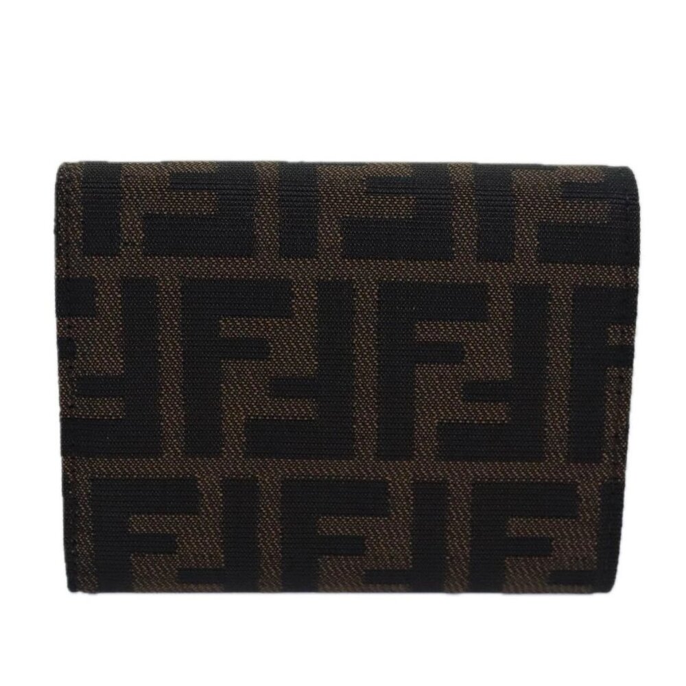 FENDI Zucca Canvas Wallet Black Brown Auth yk13705A - Picture 2 of 16